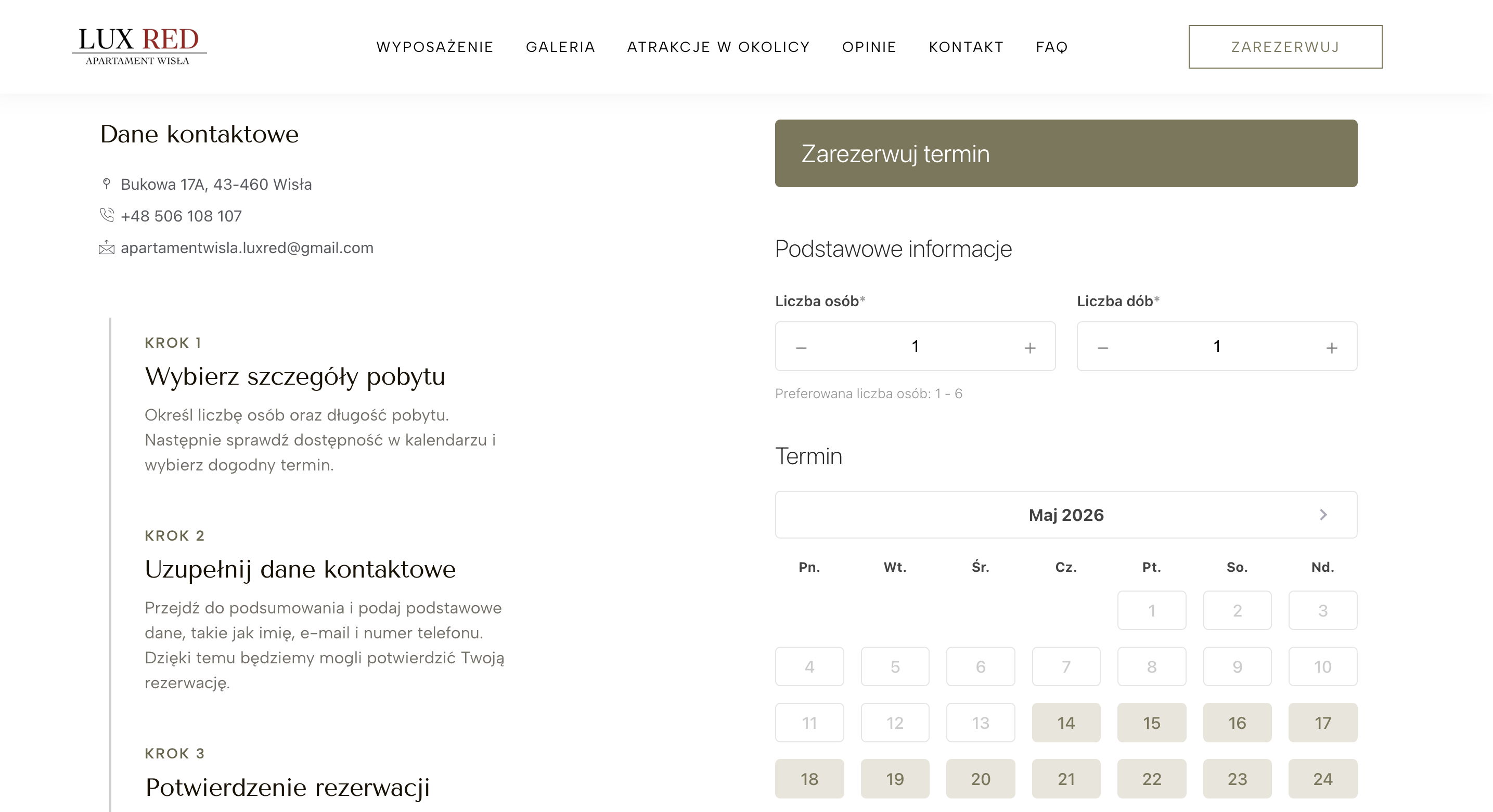 Lux Red Apartament Wisła Bukowa — zrzut 1